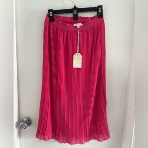 NWT Vibrant Pink Midi Skirt
